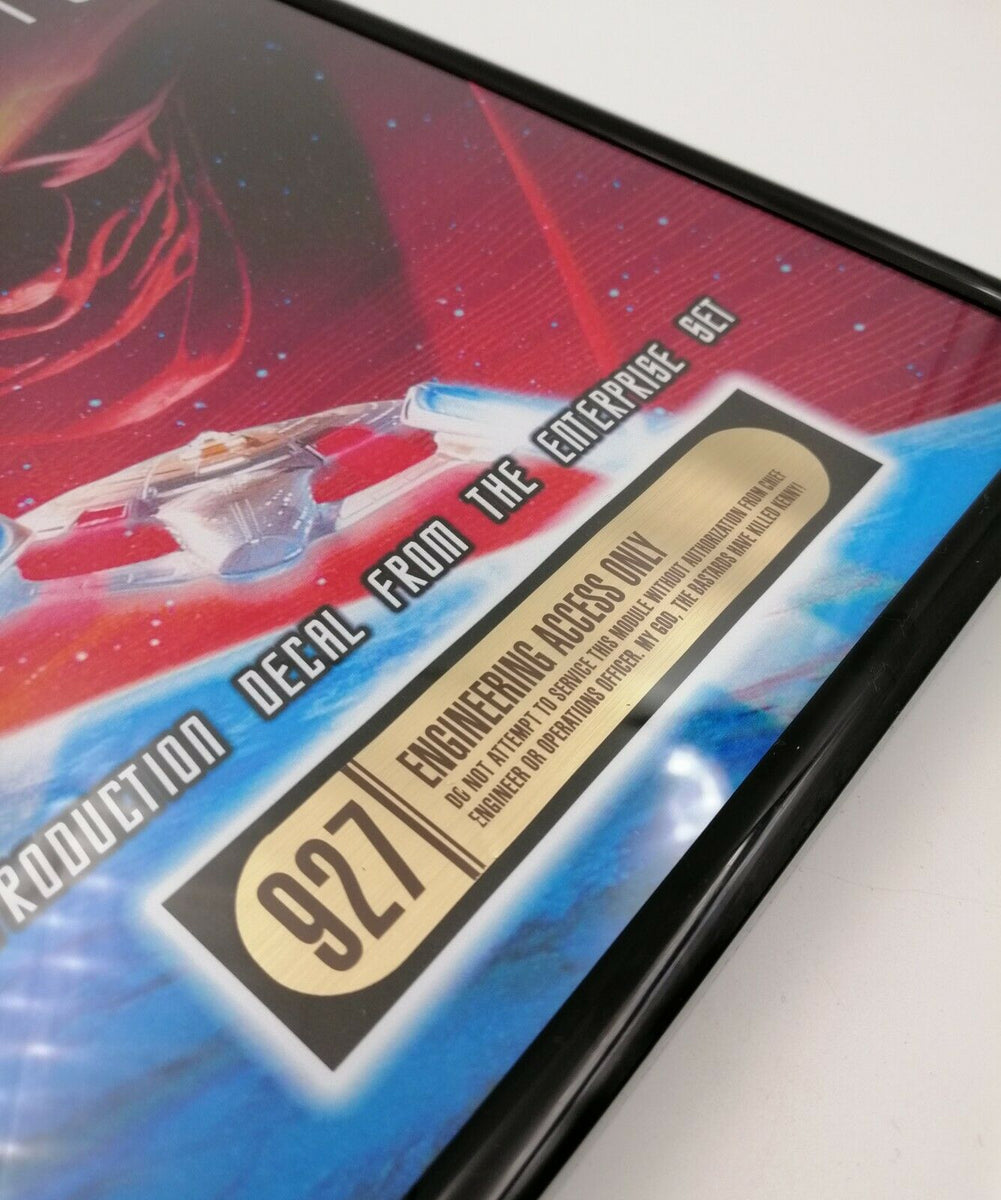 Autocollant Mural Star Trek - Vaisseau Enterprise - Décoration Mat Noir